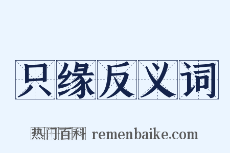 只缘反义词是什么意思的图片